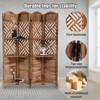 Wooden Room Divider with Shelves and Pegboard, 4-Panel Folding Privacy Screen with Storage - 2 of 4