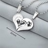 Maya's Grace Two Pieces Heart Shaped with I Love You Message Pendant and Couple Matching Necklace - 4 of 4