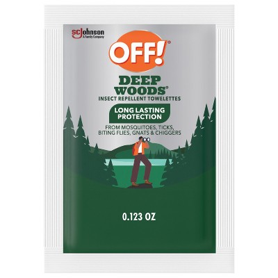 OFF! Deep Woods Mosquito Repellent Wipes 25% DEET - 12ct