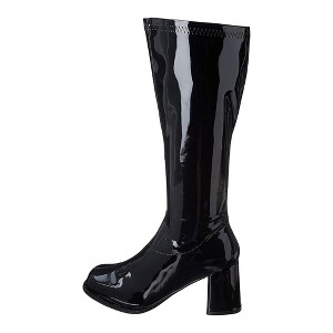 Ellie Shoes 3 Inch Adult Black Costume Gogo Boots w/ Zipper - 1 of 2
