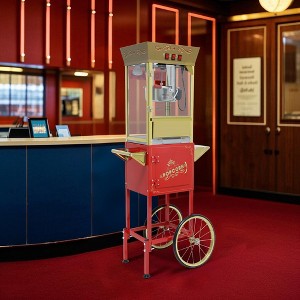 KWPZQEB Popcorn Machine Cart, Movie Theater-Style Popcorn Machine Maker with 3-Switch Design, 12 Oz Kettle Makes Up to 32 Cups for Events,Home Theater - 1 of 4