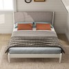 Roundhill Furniture Feeney Rubberwood Platform Bed, Cream White, Queen - 3 of 4