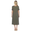 White Mark Women's Short Sleeve Midi Dress - 3 of 4
