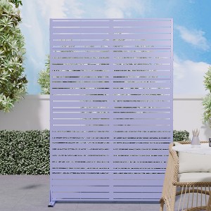 Spassway Outdoor Metal Privacy Screen with Different Colors Garden Fence Panels Patio Trellis Room Divider Decorative Wall Panels - 1 of 4