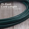Philips 15' 3-Outlet Grounded Extension Cord Outdoor Green - 4 of 4