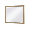 FONTOI Large Sarai Mirror Sleek Wood Frame Dresser Attached Rounded Sides Modern Home Accent for Bedroom or Living Room, Brown, 47"*2.3"*38" - 3 of 4