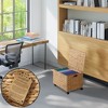 Casafield Rolling Filing Cabinet - Water Hyacinth Hanging File Folder Organizer on Wheels, Home Office Storage - 2 of 4