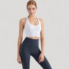 Anna-Kaci Active Women's Scoop Neck Sports Bra Top with Wide Straps and Soft Stretch Fit - 2 of 4