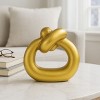 Modern Metal Twist Statue - Shelf Accent and Office Styling Piece for Living Room Styling - Decorative Sculpture for Coffee Table or Room Display - 3 of 4