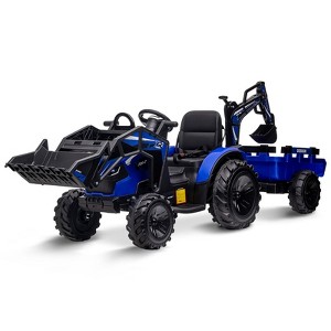 24V 4 in 1 Kids Tractor, Excavator & Bulldozer, Battery Powered Ride On Electric Vehicle - 1 of 4