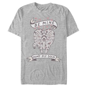 Men's Star Wars Valentine Don't Fly Solo T-Shirt - 1 of 4
