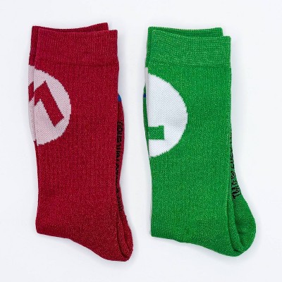Nintendo Mario & Luigi 2pk Athletic Socks