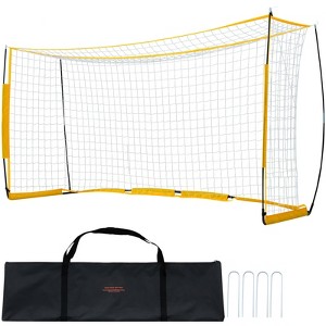 VEVOR Portable Soccer Goal, 12x6 ft Adults Kids Backyard Soccer Net, Large Practice Soccer Net, Steel Fiberglass Structure Training Goal Set - 1 of 4