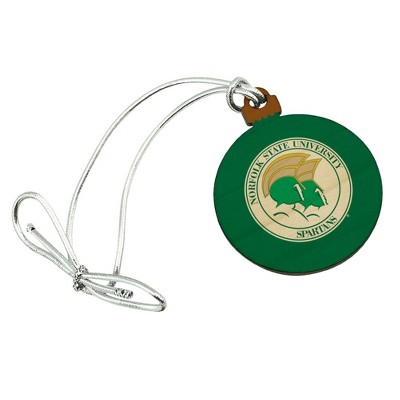 Norfolk State University Primary Logo Mini Small Tiny Wood Christmas Tree Holiday Ornament