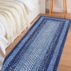 Living Room Rug, Washable Braided Rug, Non Slip Accent Carpet Braided Print, Indoor Rustic Area Rug Border Carpet for Bedroom Home Decor - 2 of 4