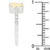 Slickblue Women's 1.85 ct Princess Engagement Ring – Princess Cut Available in Yellow and Light Blue, Sizes 5-10 - 4 of 4