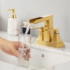 OUTSUPPLY Gold Widespread Bathroom Sink Faucet with 2 Handle Design, Rotatable Waterfall Spout, Includes Drains & Supply Lines - 3 of 4
