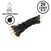 Novelty Lights 20 Light Incandescent Craft Mini Christmas String Lights Black Wire 8.5 feet - 2 of 4