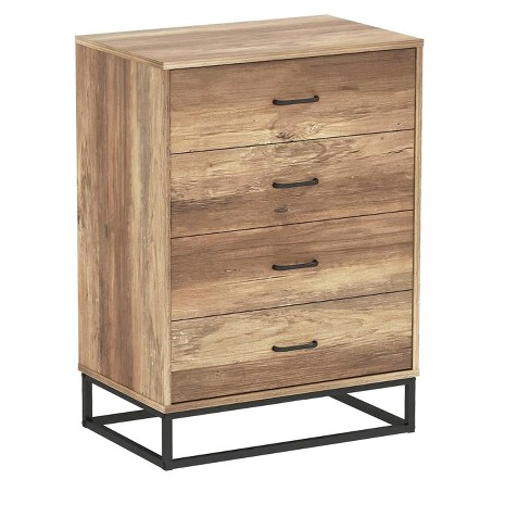 Year Color 4 Drawer Wood Storage Dresser With Easy Pull Handle And ...