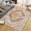 Coucheta Area Rugs Machine Washable Stain Resistant Non-Slip Vintage Low Pile Carpet for Living Room Bedroom Nursery,  Multi-Color & Size - 2 of 4