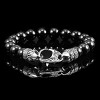 Crucible Men's Onyx Stone Bead Antiqued Lobster Clasp Bracelet (10mm) - 8" - 3 of 4