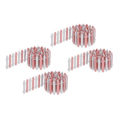 Unique Bargains Dollhouse Home DIY Crafts Wooden Decorative Miniature Ornament Garden Fence