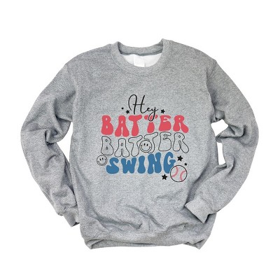 Simply Sage Market Women's Graphic Sweatshirt Batter Batter Red White Blue