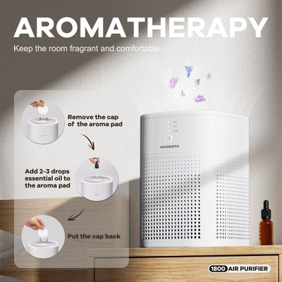 White Compact HEPA Air Purifier with Sleep Mode
