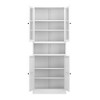 Okak 61" Freestanding Kitchen Pantry Cabinet, Adjustable Storage with 4 Shelves, Heavy Duty Metal Cupboard for Dining/Living Room - 4 of 4