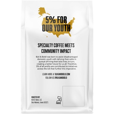 BLK & Bold Specialty Beverages RISE & GRND Medium Roast Whole Bean Coffee - 12oz