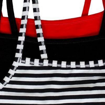 skinny stripe/black hue/red hot