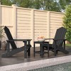 vidaXL Adirondack Chair Set - Outdoor Patio Seating HDPE - Anthracite - Garden, Deck, Terrace Furniture - 2 of 4