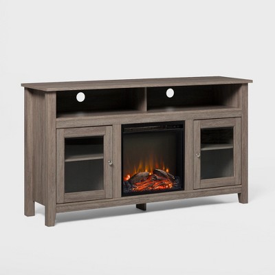 Ackerman Modern Transitional Tall with Electric Fireplace TV Stand for TVs up to 65" - Saracina Home