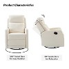 Ofelia Upholstery Wingback Swivel Recliner for Bedroom and Living Room |Artful Living Design - 4 of 4