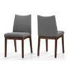 CAVINAS Dining Chairs Kitchen Chairs Set of 2 Modern Fabric Stool with Wood Frame for Kitchen, Bedroom - 2 of 4