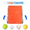 GSE 19"x15" Mesh Drawstring Backpack Bag for Sports Gym Gear, Backpacking, Camping Gear, Travel - 3 of 4
