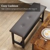 Dining Table Set for 4, Retro Dining Room Table with Benches, 3 Pieces Kitchen Table Set, with Storage for Small Space, Apartment - 4 of 4