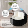 Airsurfer Oversized Black and White Bean Bag Chair Ultra-Soft Cozy Bean Bag Chair Comfort Seating for Living Room Relaxation - 4 of 4