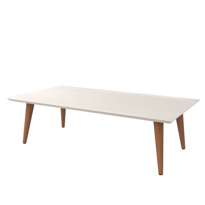 11.81  Utopia High Rectangle Coffee Table with Splayed Legs Off-White - Manhattan Comfort