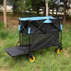 SKRAN 450 LBS Camping Double Decker Large Capacity Wagon Cart with Extended Lower Shelf and 360° Rotating Wheels,for Camping,Shopping,Beach - 2 of 4