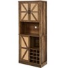 Sevobal Decorative Storage Cabinets, Multi-Functional Kitchen Storage,  Charm to The Kitchen, Built in Wine Rack, Brown, 31.5*15.7*76.4 - 2 of 4
