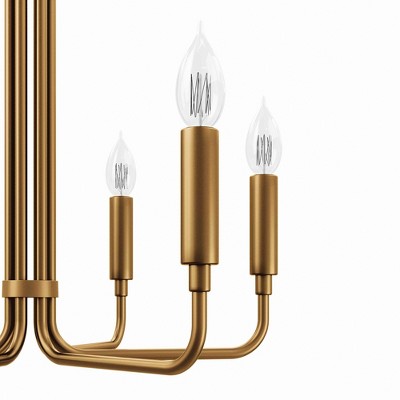 Elysian Satin Brass 6-Light Adjustable Chandelier