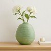 Stoneware Ceramic Vase with Textured Design - Modern Decorative Accent - 3 of 4