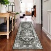 WhizMax Area Rug Chic Vintage Accent Area Rug Soft Thin Foldable Rug for Living Room Bedroom, Green - 2 of 4