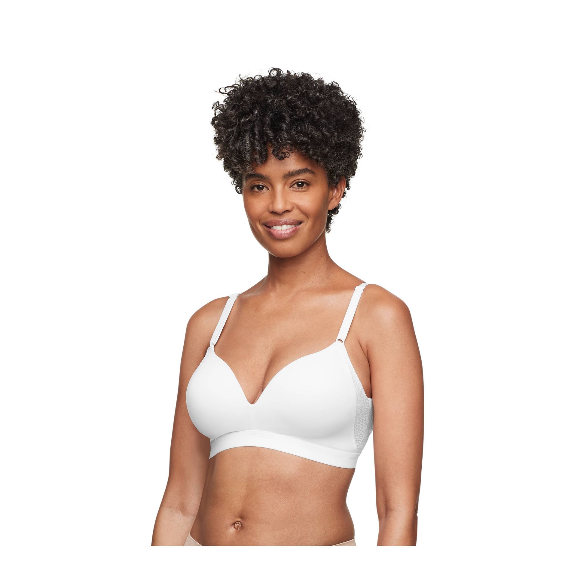 Simply Perfect by Warner's Women's Supersoft Wireless Lift Back-Smoothing T-Shirt Bra RN1191T - White 40C: Medium Support, Adjustable Straps