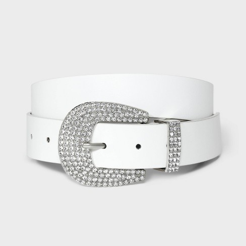 Crystal-embellished adjustable belt, Belts, Women's