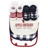 Hudson Baby Infant Boy Cotton Bib and Sock Set, Apple Orchard, One Size - 2 of 4