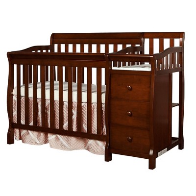 Image of Dream On Me Jayden 4-in-1 Mini Convertible Crib and Changer - Espresso Brown
