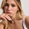 EVRY JEWELS WATERPROOF Gold or Silver Plated Stainless Steel Rounded Square Hoop Earrings - 3 of 4