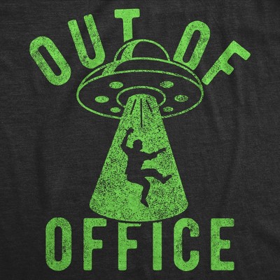 Мужские футболки Crazy Dog T-Shirts, Inc. Mens Funny T Shirts Out Of Office UFO Sarcastic Alien Graphic Tee for Men - Crazy Dog Men's T Shirt For the Office Black M — фото 2